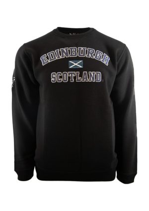 ES201 - Unisex Edinburgh Sweatshirts 5 Colours, Black, Navy Grey, Grey Pink and Off White Sizes XS