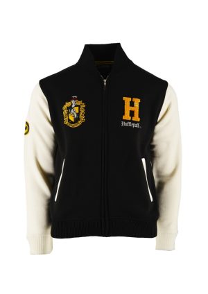 Licensed Harry Potter Unisex Baseball Jacket Terry Towel Embroidery 5 Styles Size XS to 2XL