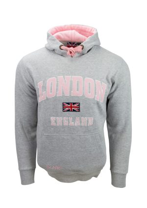 Unisex London England Applique Hooded Sweatshirt