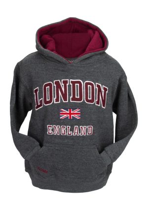 Kids London England Applique Hooded Sweatshirt