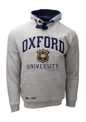 Unisex Zipped Official Oxford University Applique Hooded Sweatshirt
