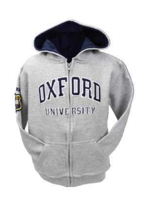 Kids Zipped Official Oxford University Applique Hooded Sweatshirt