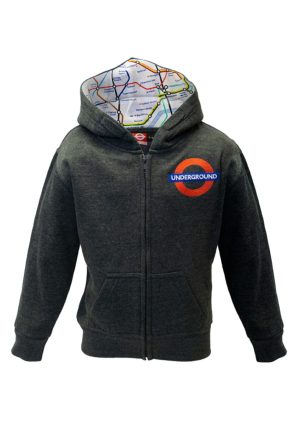 TFL Kids Products TFL129KZ UND Zip Hood Charcoal